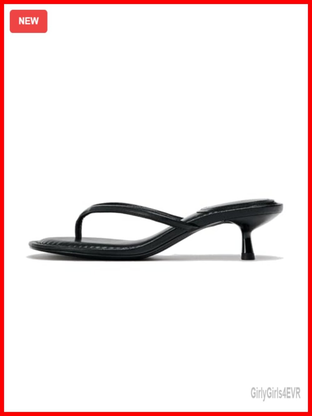 Kitten Heel Thong Sandals for Women, Slip-On Low Heeled Sandals, Summer Flip